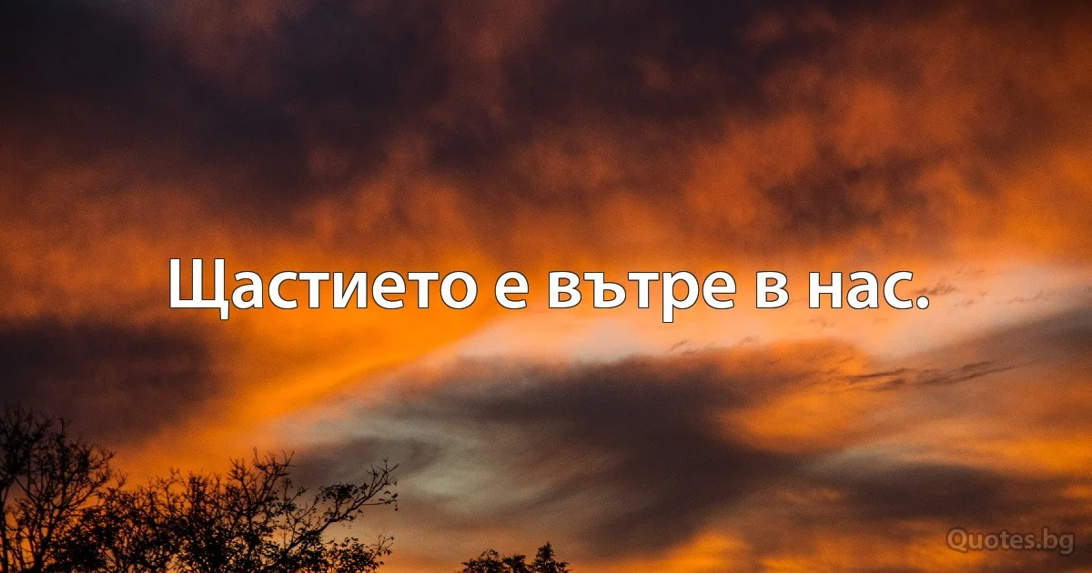 Щастието е вътре в нас. (INZ BG)