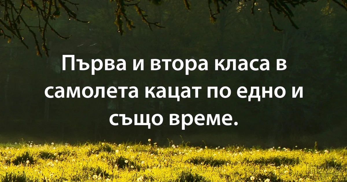 Първа и втора класа в самолета кацат по едно и също време. (INZ BG)