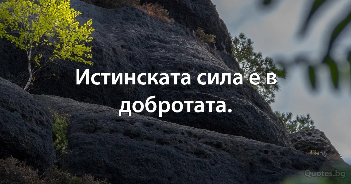 Истинската сила е в добротата. (INZ BG)